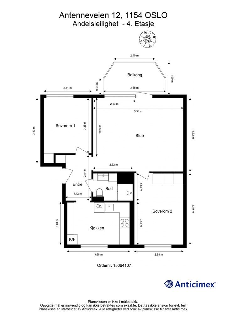 Plantegning 4. Etasje
