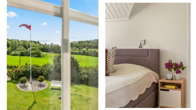 Koselig utsyn fra soverommet. Tenk å våkne til denne idyllen?