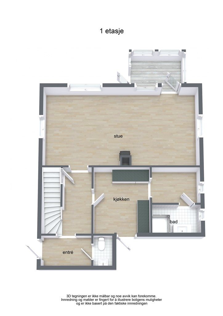 Plantegning 1 etasje.