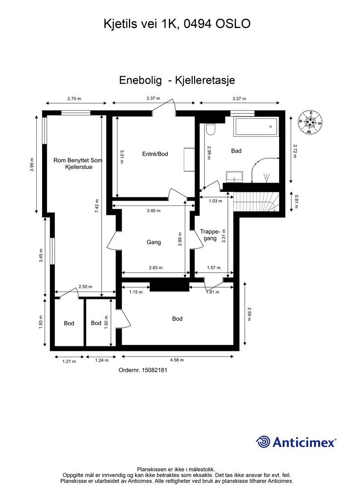 Plantegning - Kjelleretasje