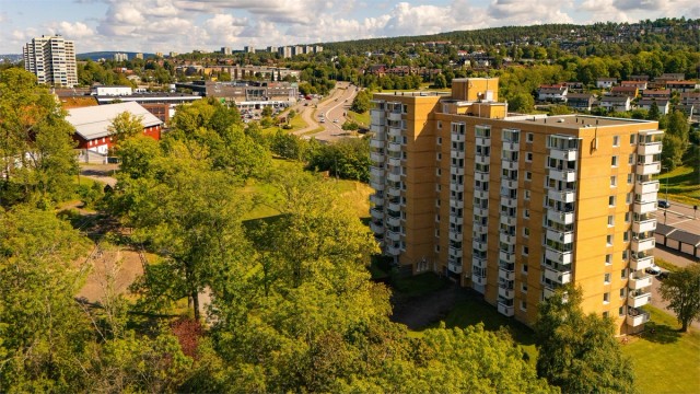 Fasade. Borettslaget har og felles takterrasse