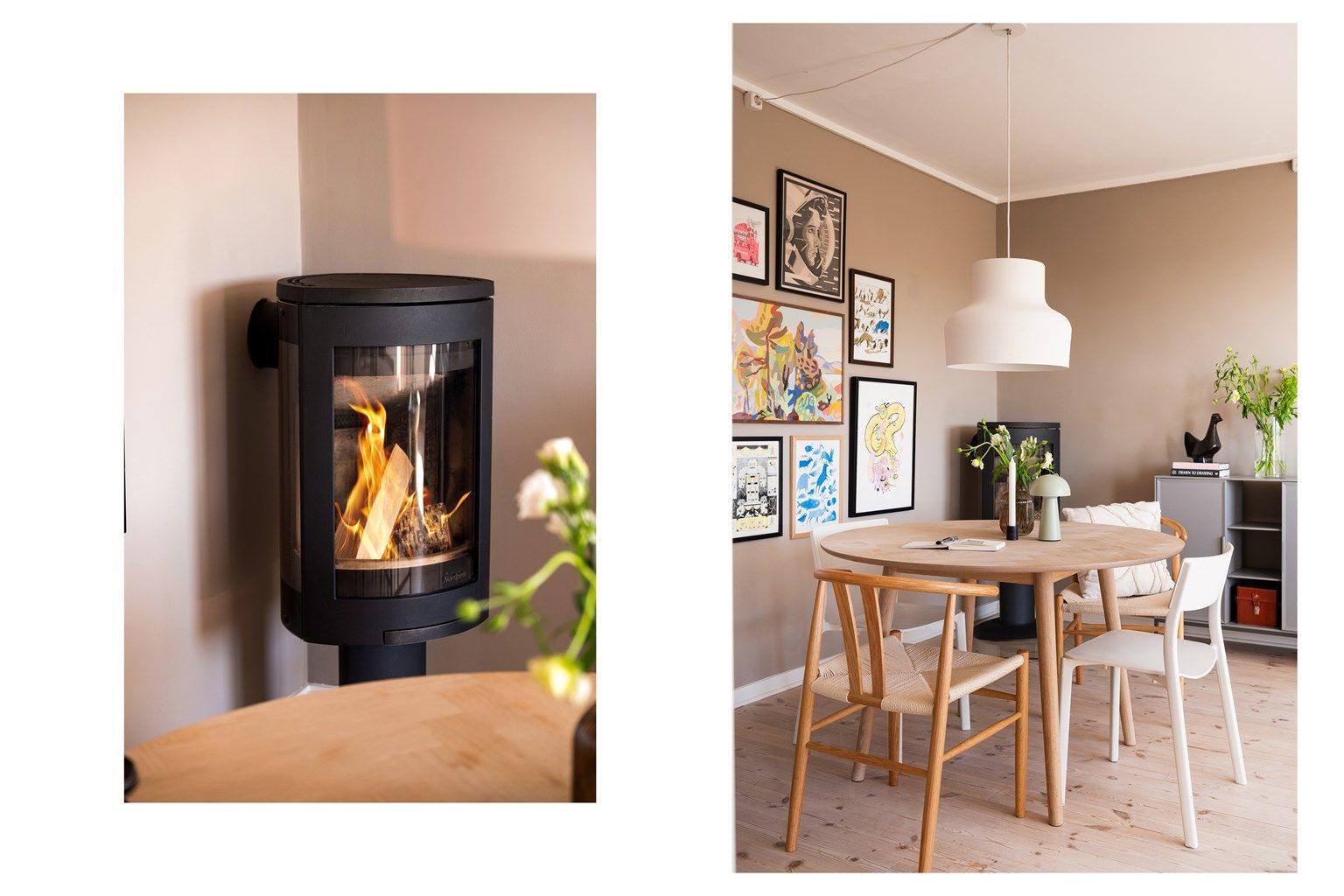 Hyggelig moderne peisovn