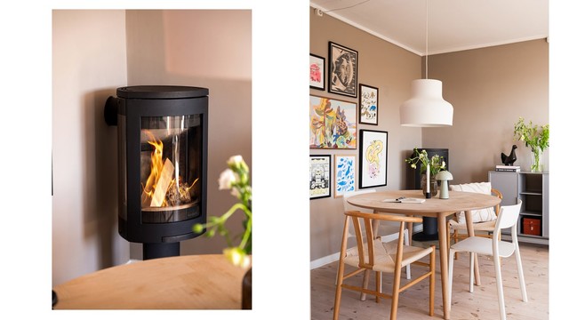 Hyggelig moderne peisovn