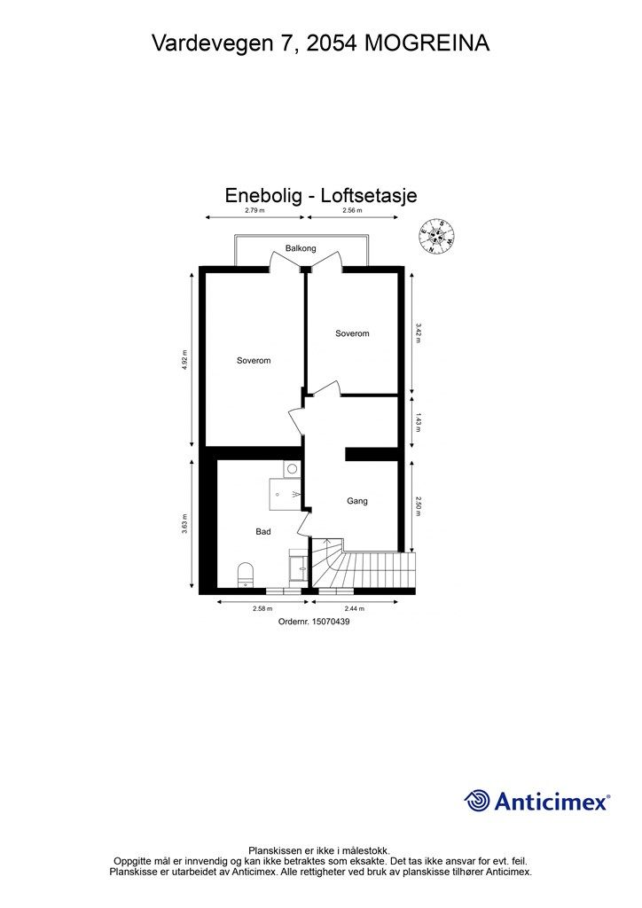 Plantegning loftetasje