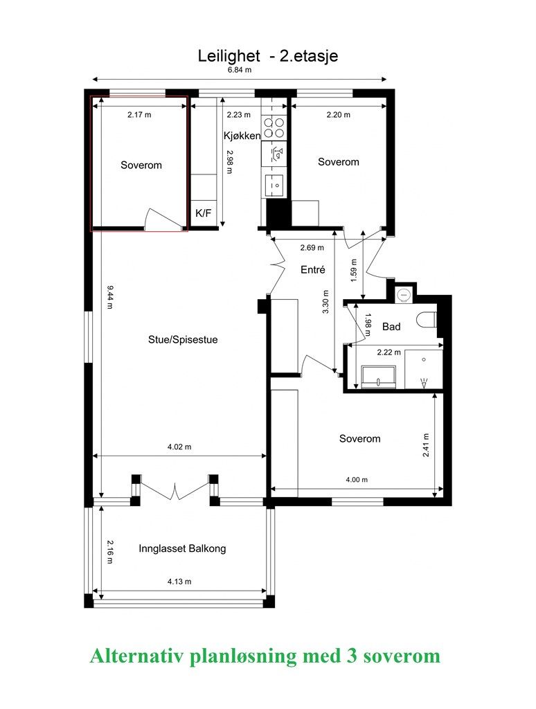 Alternativ planløsning