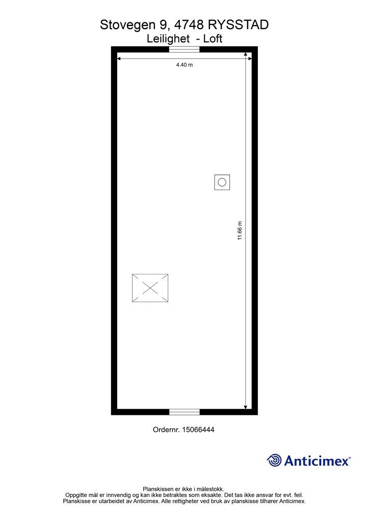 Plantegning - Leilighet Loft.