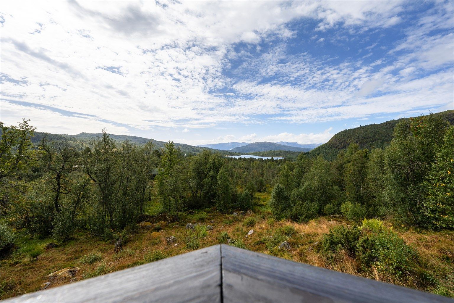 Utsikten setter virkelig rammen her. Med vidstrakt skogsterreng og fjellandskap så langt øyet rekker.