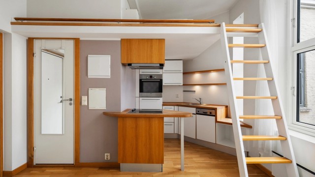 Praktisk 1 roms med sovehems.