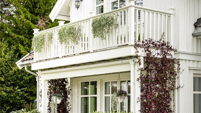 Boligen ble utvendig malt i 2022.