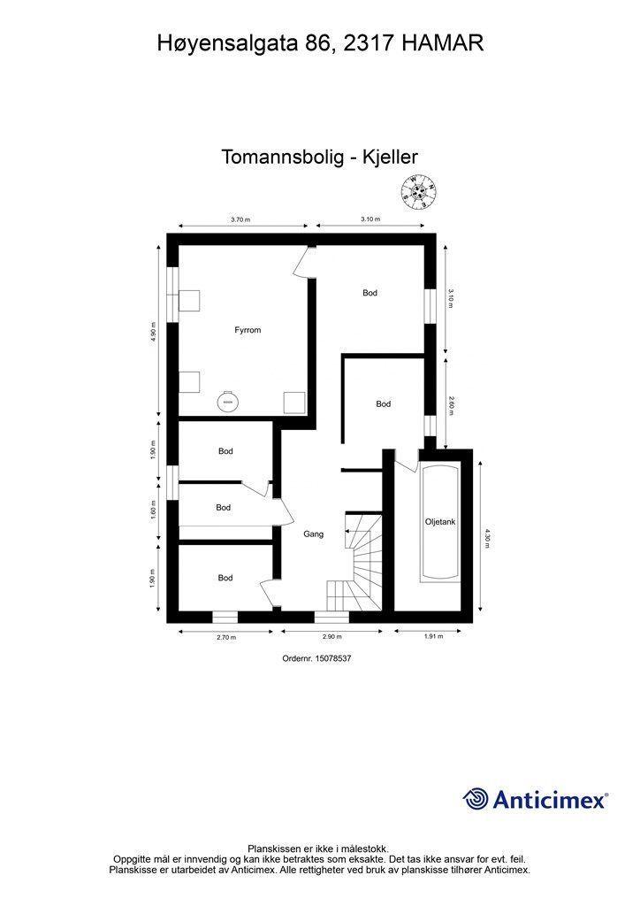 Plantegning-Tomannsbolig - Kjeller
