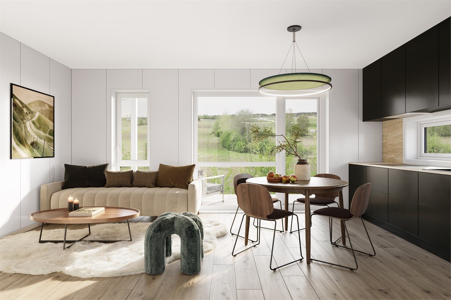 Moderne og tiltalende farge- og materialvalg. Illustrasjonsbilde og avvik vil forekomme. 