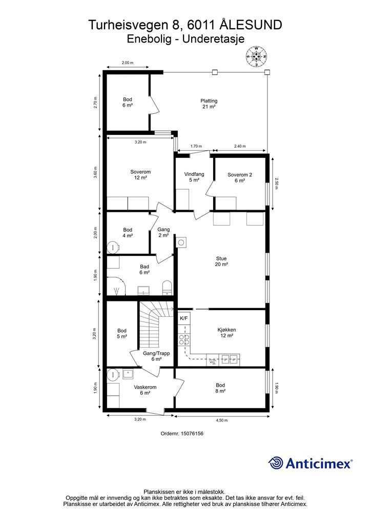 Plantegning underetasje 