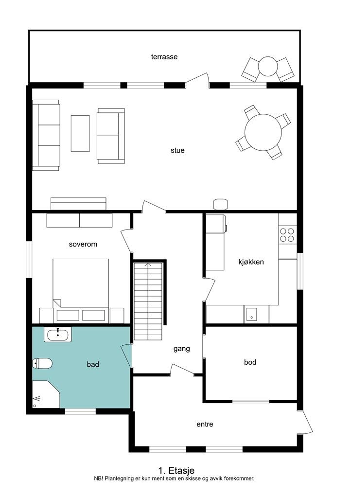 Plantegning 1. etasje