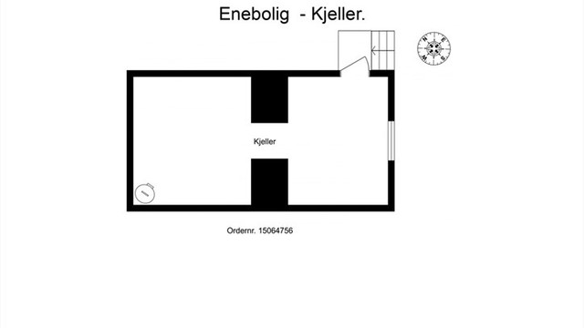 Veiledende skisse av kjeller.