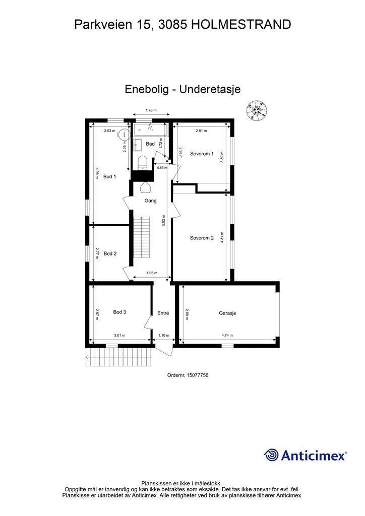 Plantegning underetasje