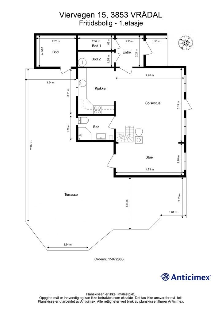Plantegning
 1.etasje