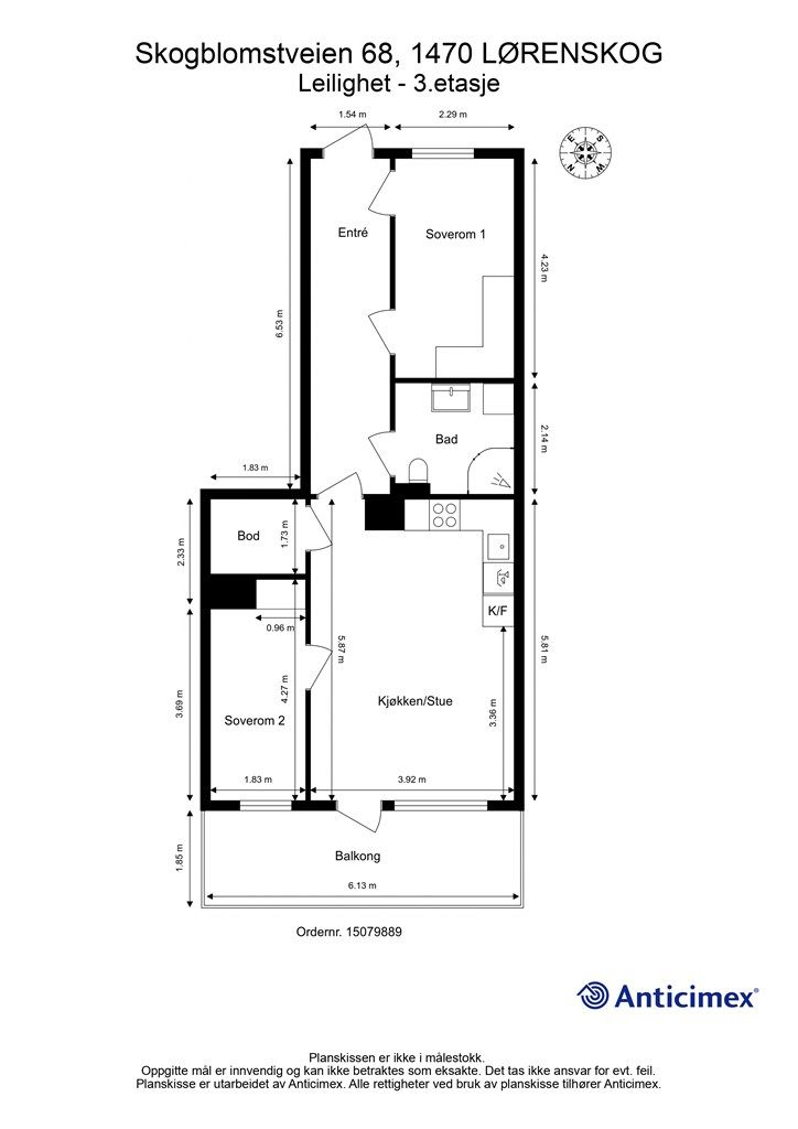 Plantegning 3. etasje