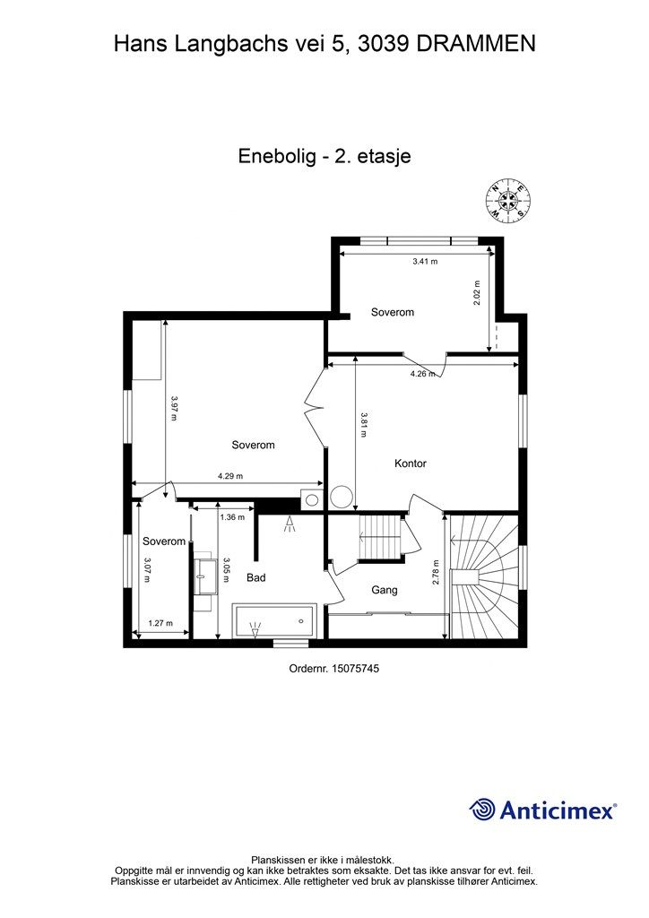 Plantegning - 2. etasje