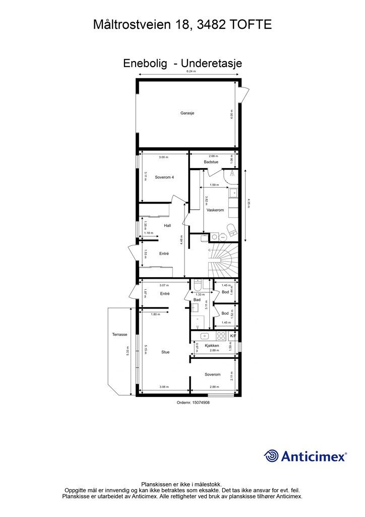 Plantegning underetasje 