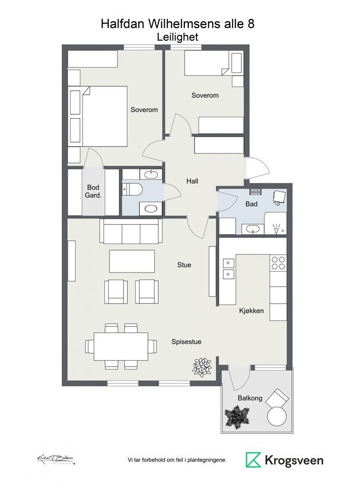 Plantegning - Halfdan Wilhelmsens alle 8