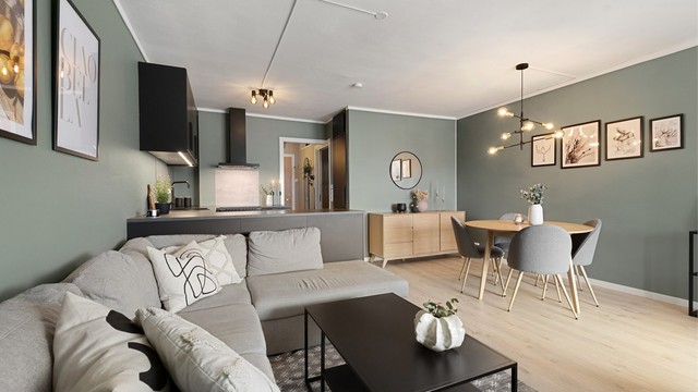 Fra sofakroken på stuen.