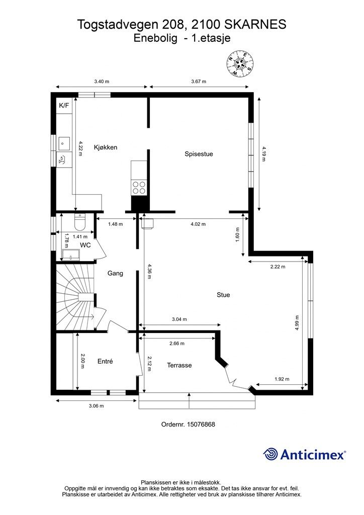 Plantegning - 1.etasje.