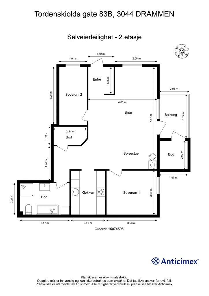 Plantegning - 2. etasje