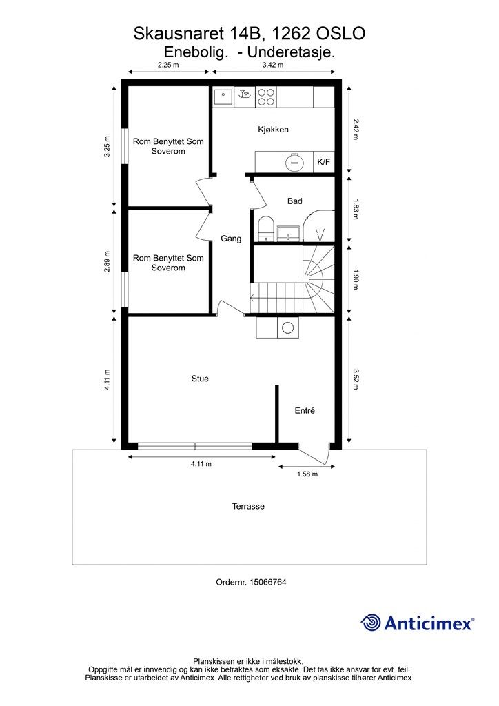 Plantegning - underetasje