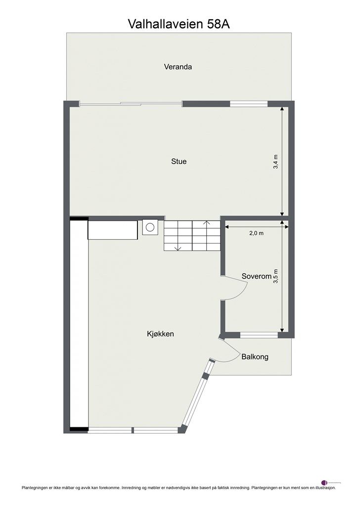 Plantegning 2. etasje + halvplan 