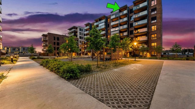 Leiligheten ligger i 7. etasje med godt utsyn og gode solforhold