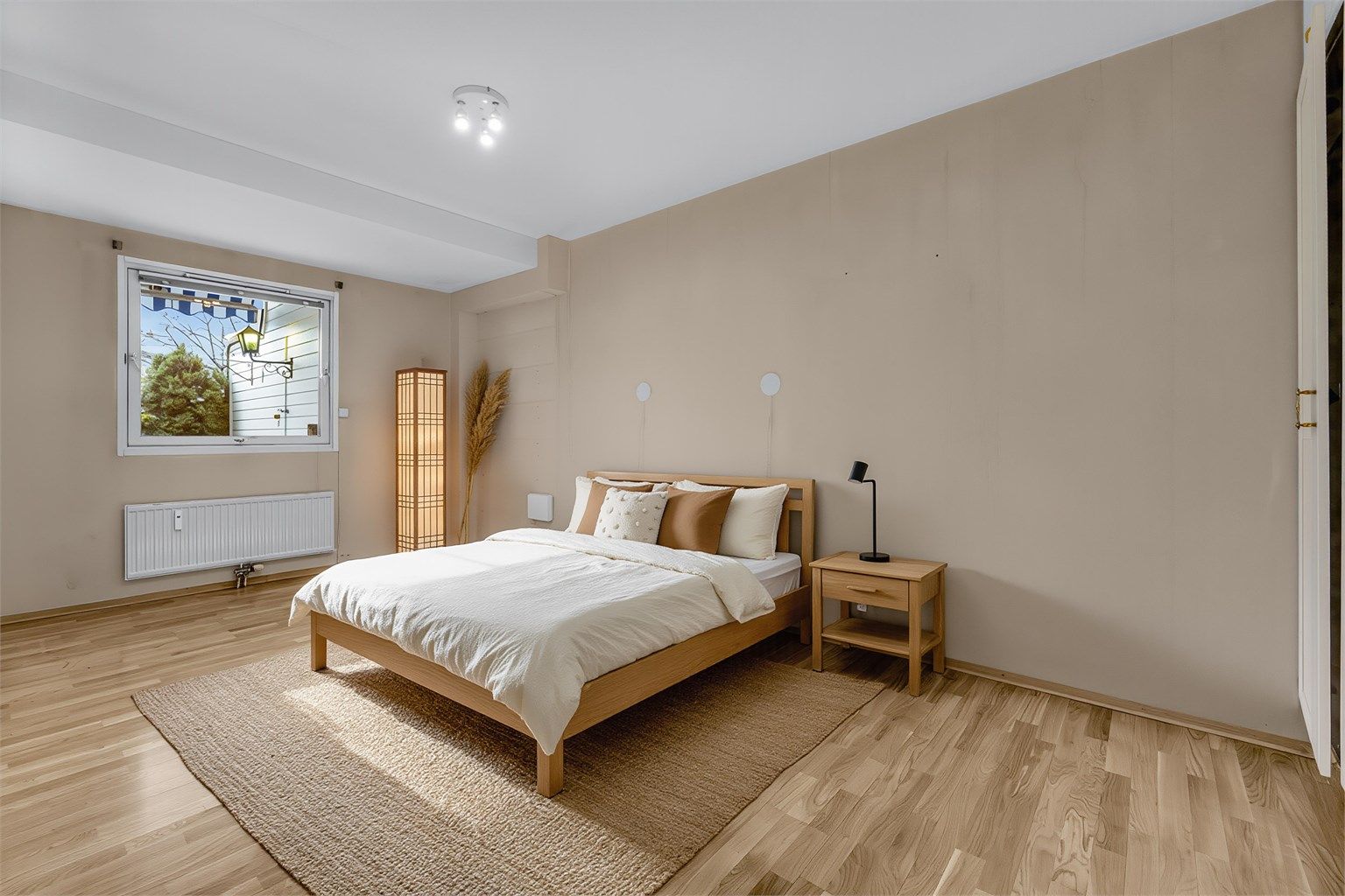 Disitalt stylet bilde av soverommet.