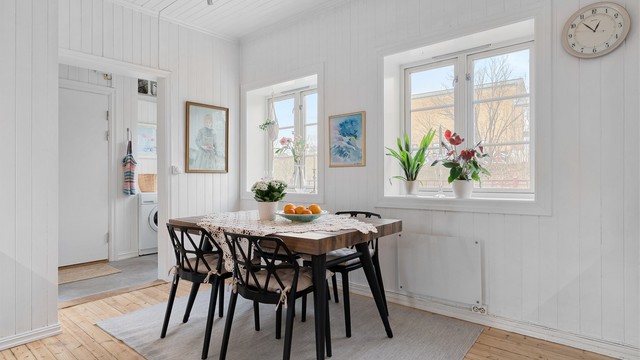 Her ligger alt til rette for lange frokoster i helgene og hyggelige middager med venner.