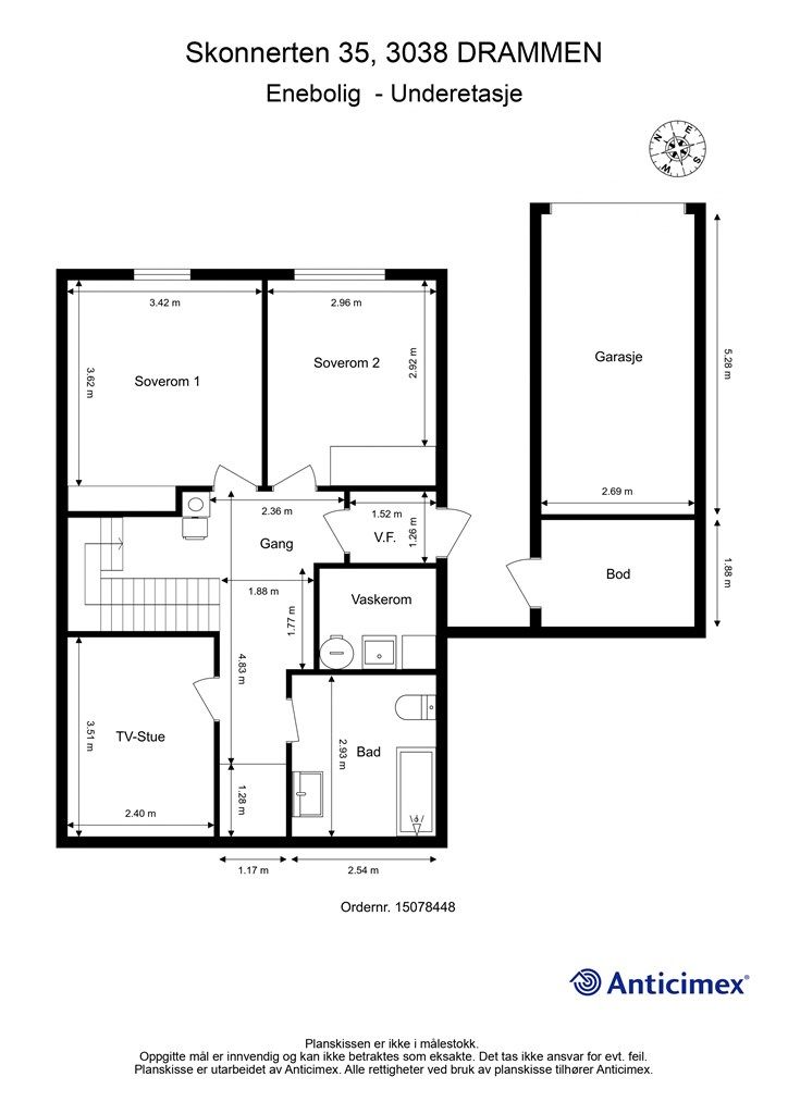 Plantegning - Underetasje