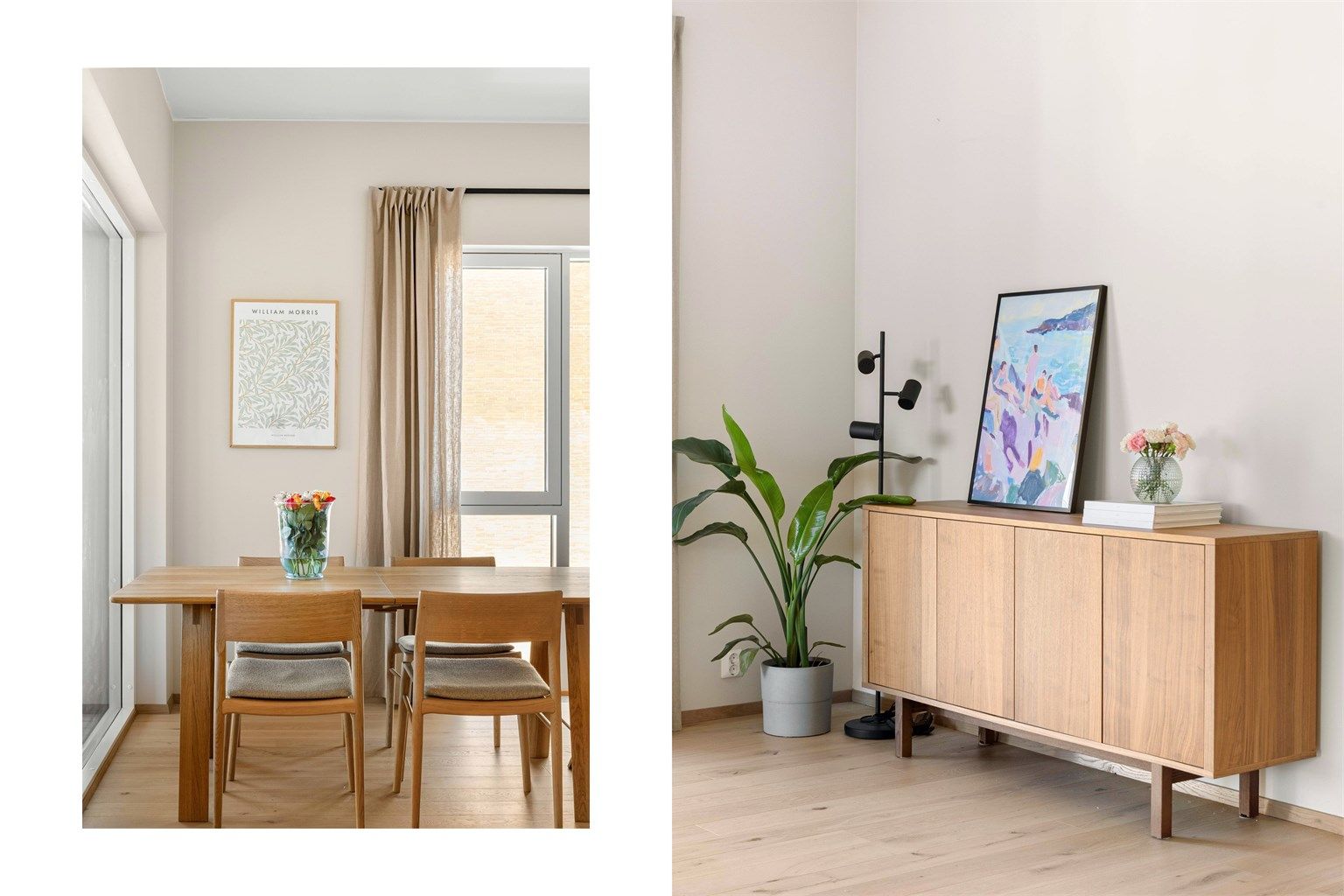 Den gode planløsningen gjør at stue/kjøkken kan innredes i flere soner.