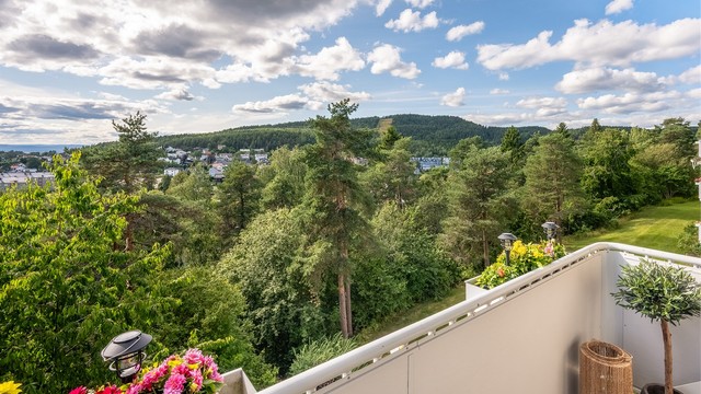 Utsikt mot villaområdet på Årvoll og Grefsenkleiva