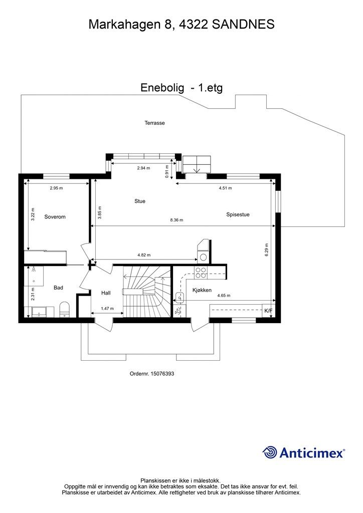 Plantegning 1 etasje.