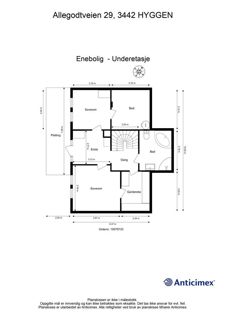 Plantegning underetasje