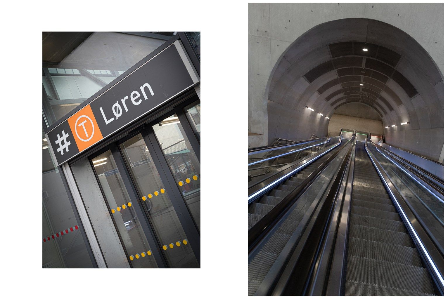 Gode kollektivforbindelser fra Løren med T-banelinje 4 og 5.