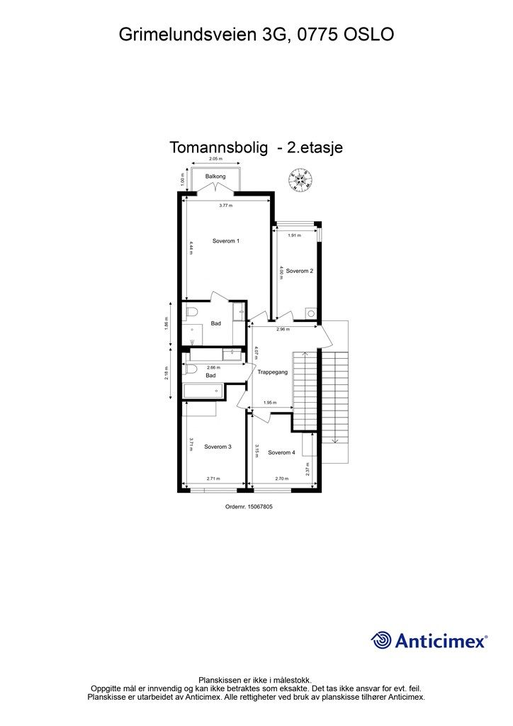 Plantegning, 2. etasje.