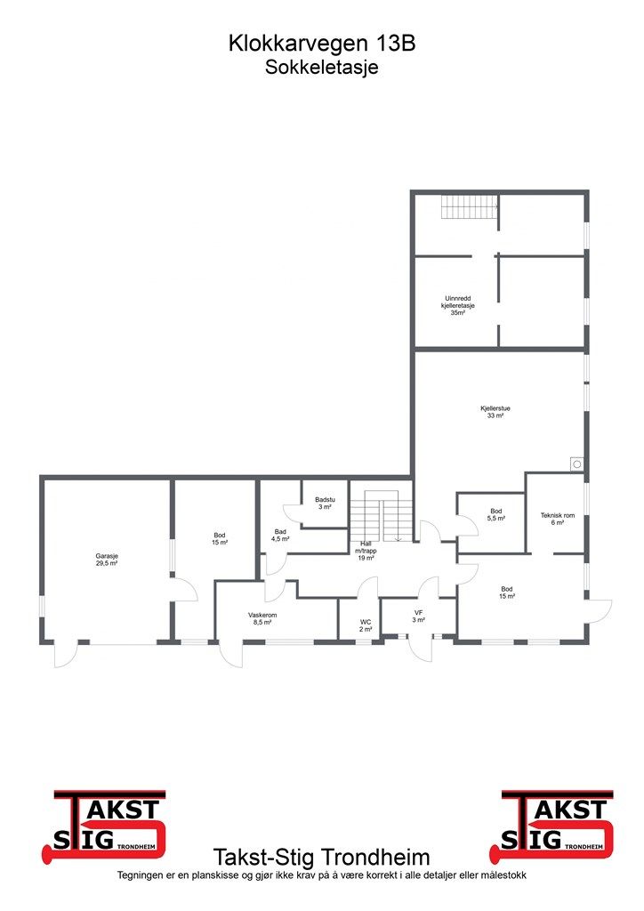 Planskisse sokkeletasje