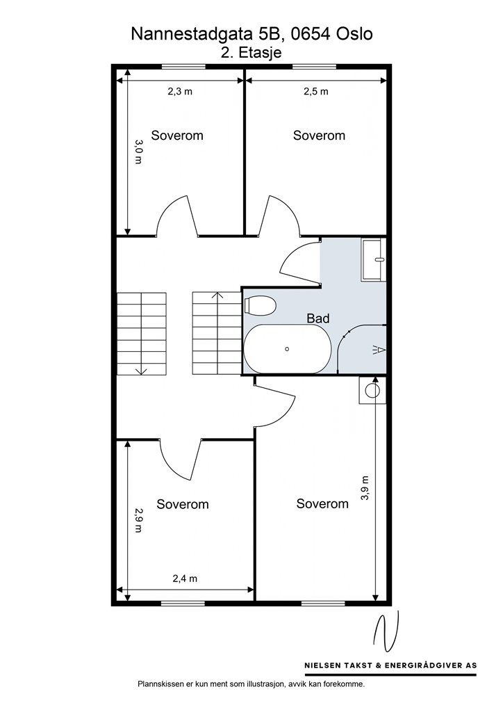 Plantegning - andre etasje.