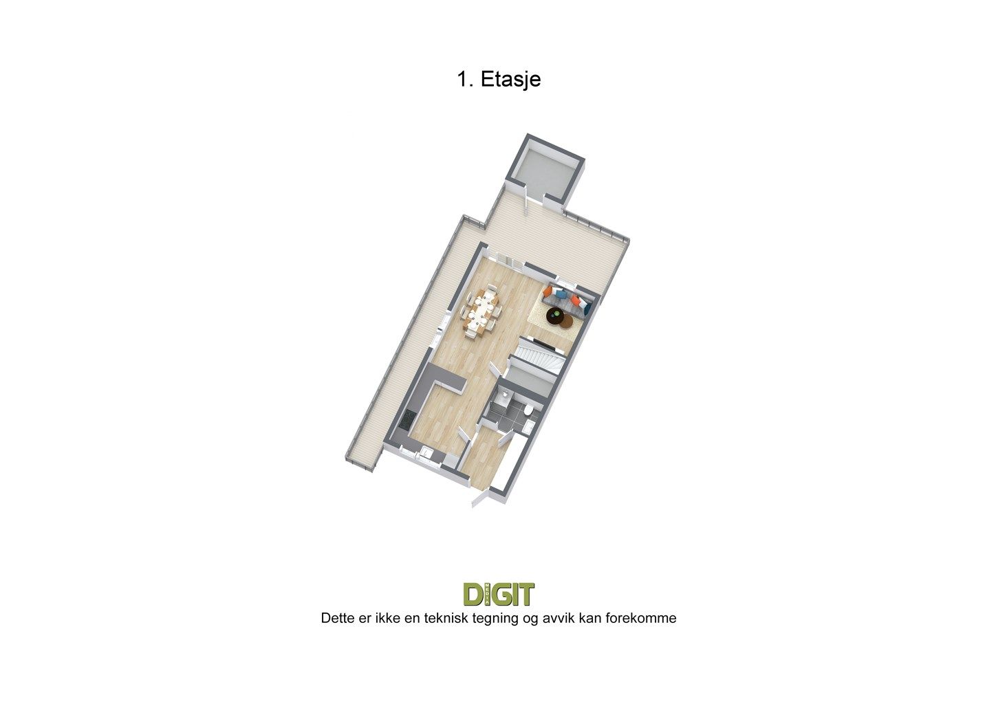 Slattum Terrasse 26A - 3D - 1