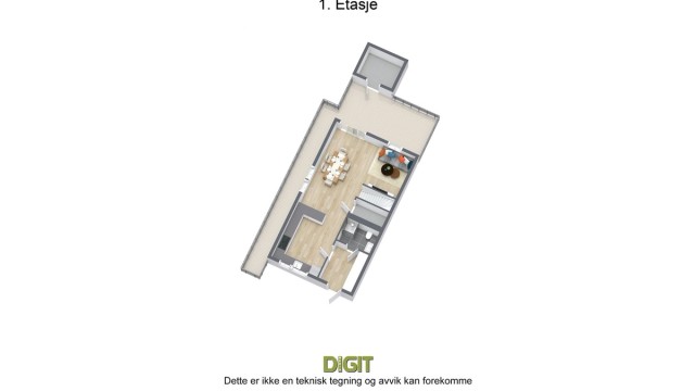 Slattum Terrasse 26A - 3D - 1