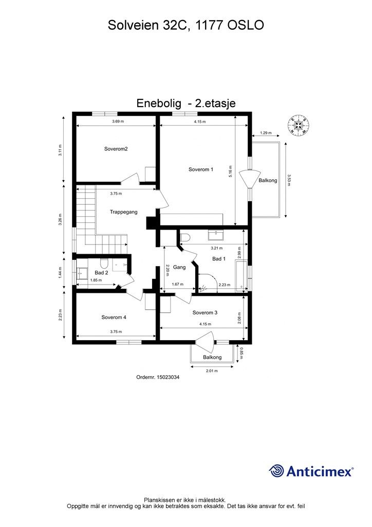 Plantegning - 2. etasje