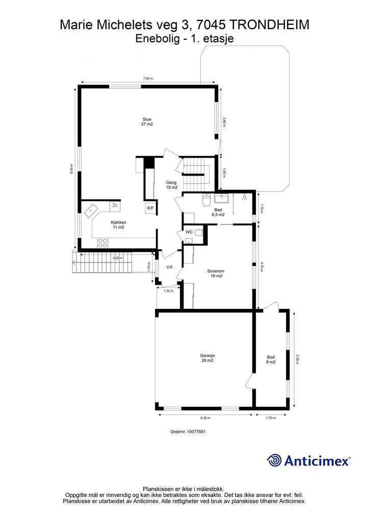 Planskisse 1. etasje.