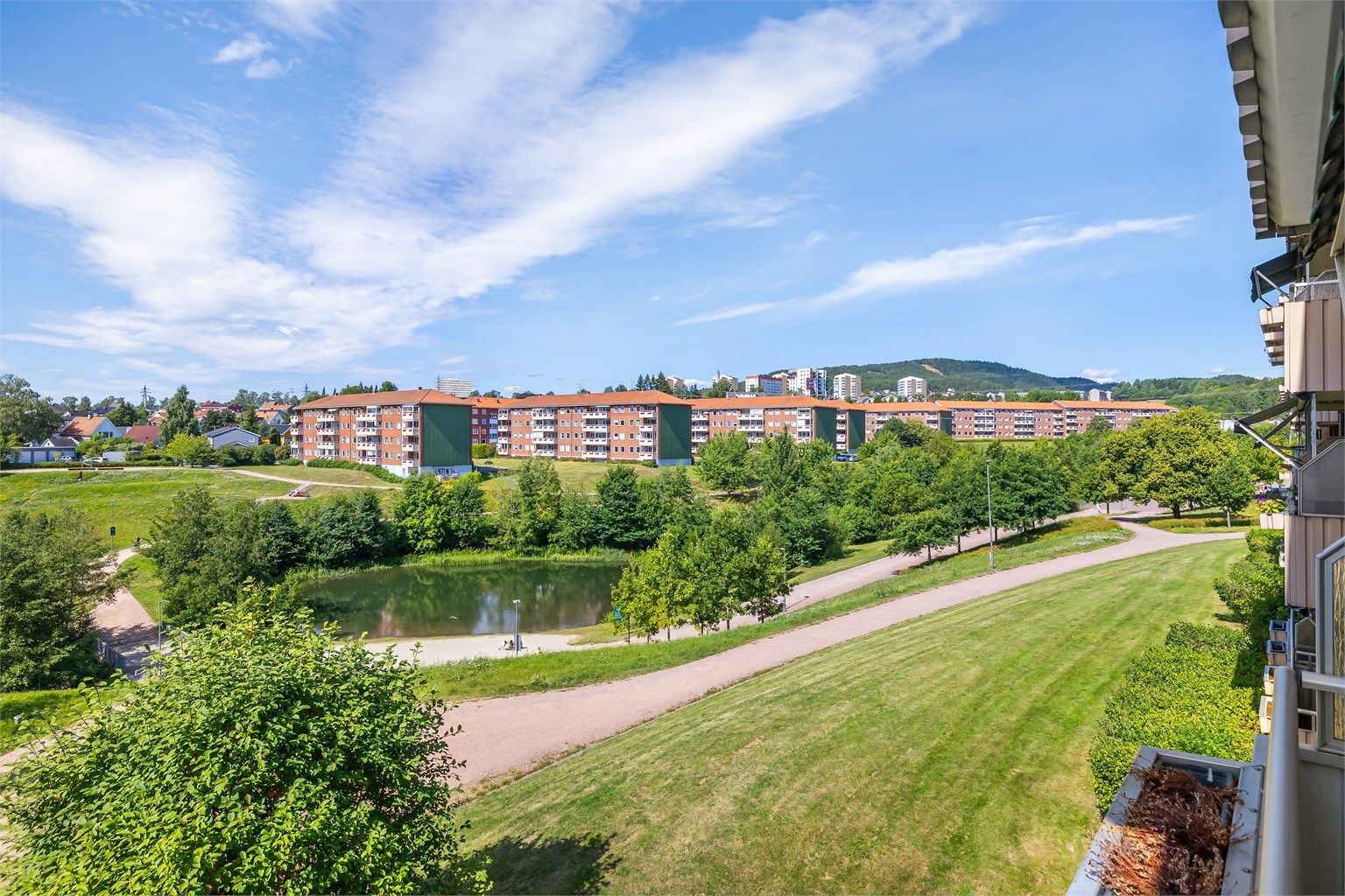 Meget fin utsikt mot Bjerkedalen park