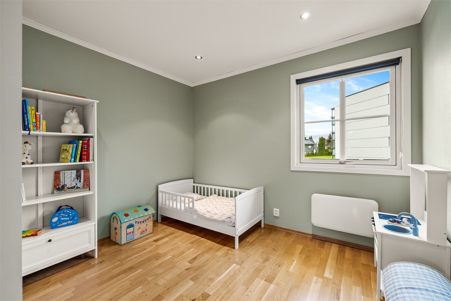 Det tredje soverommet passer utmerket som barnerom.