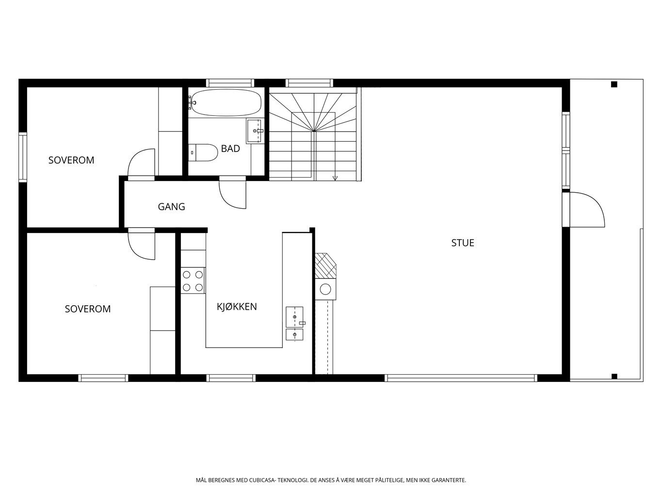 Veiledende planskisse 1. etasje