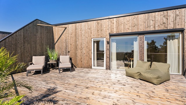Lunt hjørne som gjør terrassen godt skjermet – selv på vindfulle dager