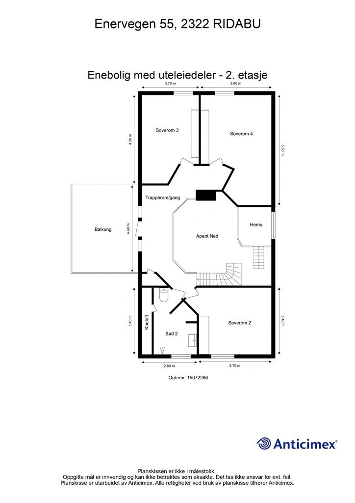 Plantegning - 2. etasje